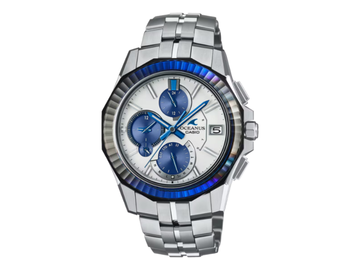 O relógio Casio Oceanus Manta OCWS6000PB7A. (Fonte da imagem: Casio)