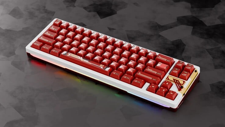 A Chilkey também oferecerá o Slice68 HE em um tema EVA-02 vermelho. (Fonte da imagem: Chilkey)