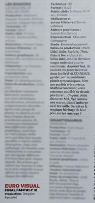 Descrição de Final Fantasy IX: The Black Mages' Legacy (Fonte da imagem: Ecran Total, conta Gershwin Impact Bluesky)