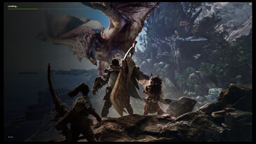 Na foto: GeForce O aplicativo Now carregando Monster Hunter World (Fonte da imagem: captura de tela obtida por cortesia do aplicativo nativo da Nvidia)