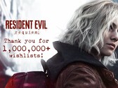 Resident Evil Requiem está comemorando 1 milhão de listas de desejos em várias plataformas. Mensagem de agradecimento na foto (fonte da imagem: conta X de Resident Evil)