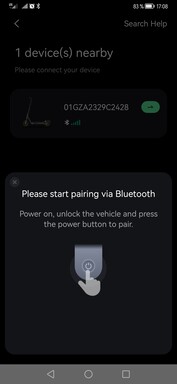 Agora, procure o dispositivo (Bluetooth + GPS)