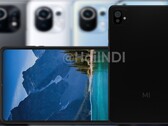 O Xiaomi Mi Pad 5 não-oficial tem a câmera no estilo Mi 11, mas um logotipo diferente. (Fonte da imagem: Xiaomi/@HoiINDI - editado)