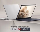 Intel-ZenBook 14 vs. AMD-ZenBook 14 (Fonte da imagem: Asus com edições)