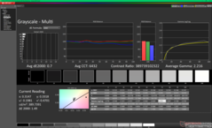 Escala de cinza após a calibração