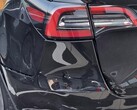 O primeiro Model Y da Giga Berlin esperou semanas por um trabalho nos para-choques após um acidente (imagem: Drive Tesla)