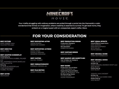 Uma captura de tela da campanha que está sendo realizada pela Warner Brothers para A Minecraft Movie (fonte da imagem: Warner Bros.)
