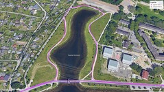 Viagem de teste GNSS: viagem ao redor de um lago