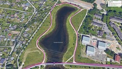 Rota de teste do GNSS: Circunavegação do lago