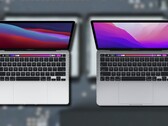 Parece que o SSD de 256 GB no M1 MBP 13 é mais rápido que o drive de 256 GB no M2 MBP 13. (Fonte da imagem: Apple - editado)