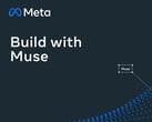 Meta-logotipo com as palavras “Build with Muse” em um fundo escuro