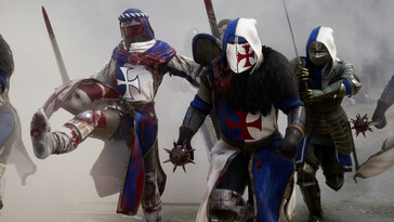 Uma imagem do jogo Mordhau mostrando cavaleiros. (Fonte da imagem: Steam)