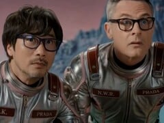 Nicolas Winding Refn e Hideo Kojima em um comercial da Prada gerado por IA