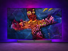 Os modelos maiores dos televisores Philips OLED+937 (acima) e OLED+907 têm uma luminosidade máxima de 1.300 lêndeas. (Fonte de imagem: Philips)