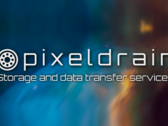 O logotipo do site cercado por uma impressão artística do espaço (Fonte da imagem: PixelDrain - editado)