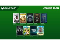 Uma imagem promocional do Xbox Game Pass que mostra a arte da capa de nove novos títulos que serão adicionados ao serviço em abril de 2025. (Fonte da imagem: Microsoft)