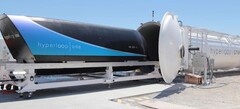 Teste dos sistemas Virgin Hyperloop no local do DevLoop nos arredores de Las Vegas. Fonte da imagem: Virgin Hyperloop