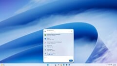 Nova Pesquisa do Windows 11 mostrando arquivos recentes, aplicativos, configurações e ações integradas.