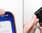 iPhone 17 Pro Max (esquerda) e Galaxy S25 Ultra (direita) após um teste de queda de 1 metro. (Fonte da imagem: PhoneBuff no YouTube, captura de tela)