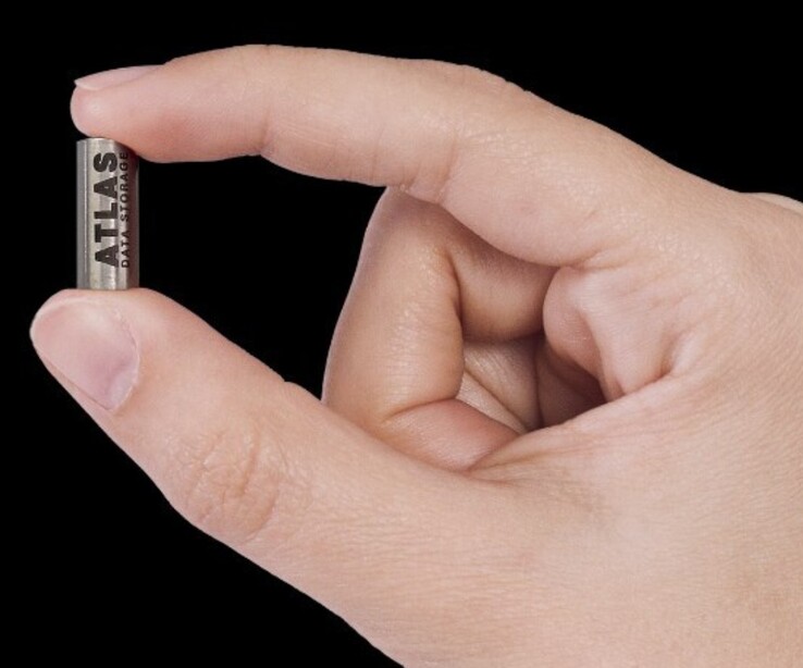 Os tubos do Atlas Eon 100 contêm DNA sintético desidratado que armazena dados gravados. (Fonte da imagem: Atlas Data Storage)