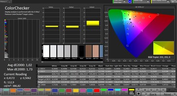 Precisão das cores (Modo de exibição natural)