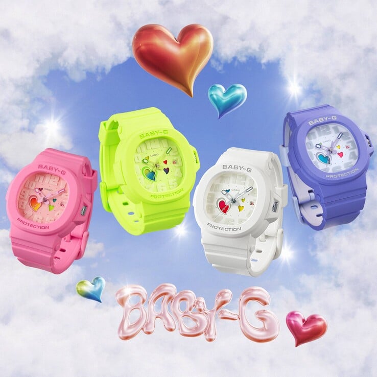 Os relógios da série Casio G-Shock BGA10. (Fonte da imagem: Casio)