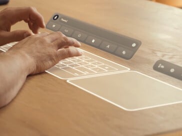 Os óculos Meta VR podem projetar um teclado virtual em qualquer superfície plana.