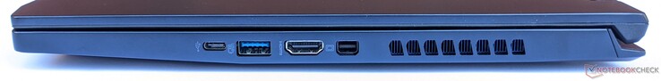 Direita: 2x USB 3.1 Gen 2, HDMI, Mini DisplayPort