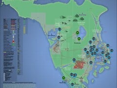 Mapa interativo do GTA 6 com nomes e locais no jogo. (Fonte da imagem: kalterapfel123)