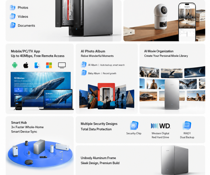 Destaques dos recursos de IA do NAS da Xiaomi (tradução automática)