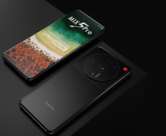 Conceito renderiza o Xiaomi Mix 5 Pro. O Xiaomi 12 Ultra provavelmente parecerá semelhante. (Fonte: LetsGoDigital)