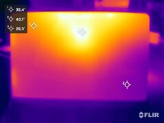 Teste de estresse de temperatura da superfície (frente)