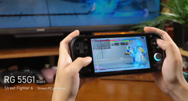 O Anbernic RG 55G1 também pode ser usado para transmitir jogos a partir de um PC.