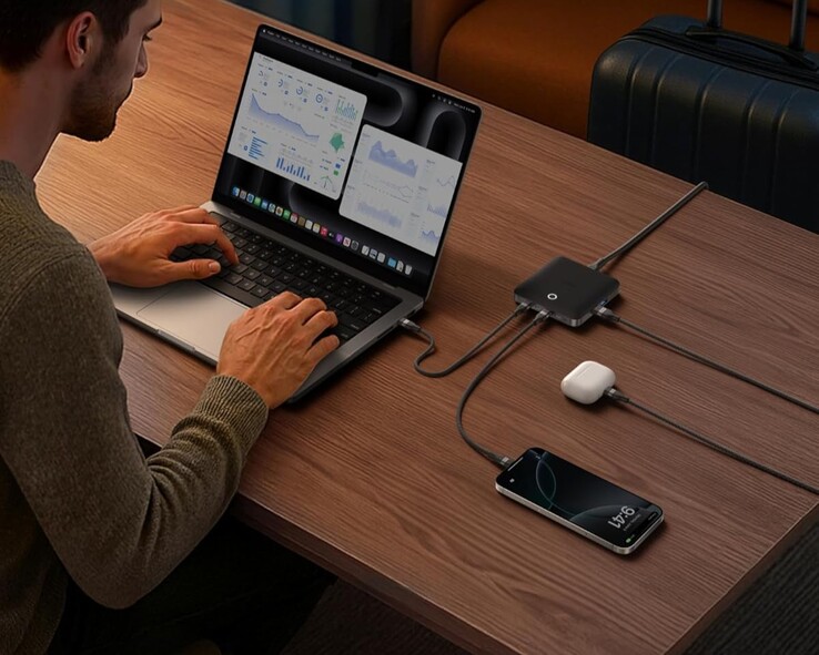 O carregador Anker Nano Charger (130 W, 6 portas). (Fonte da imagem: Anker via Amazon)