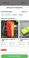 O aplicativo para smartphone facilita o início da impressão
