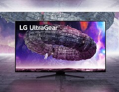 O novo monitor UltraGear 48GQ900 da LG é o primeiro painel OLED da empresa a suportar taxas de atualização de 138 Hz.  (Fonte de imagem: LG)