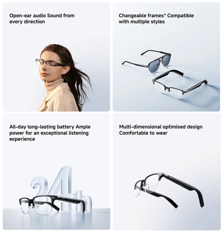Principais destaques do Smart Audio Glasses (Fonte da imagem: Xiaomi)