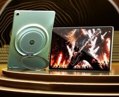 O Moto Pad 70 Groove está equipado com nove alto-falantes da marca JBL.