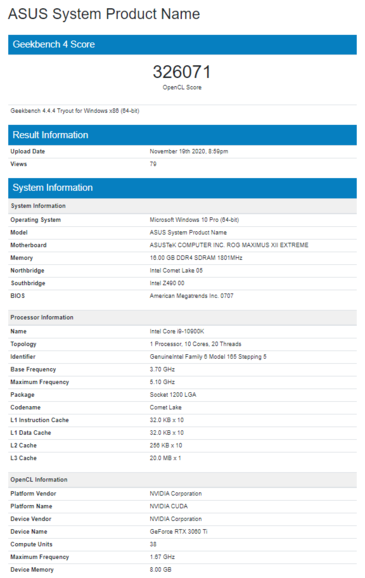 (Fonte de imagem: Geekbench)