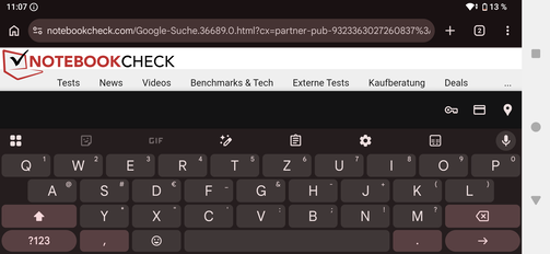 Análise do teclado do Sony Xperia 1 VIII
