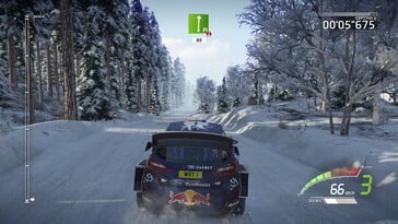 Na imagem: Uma captura de tela do jogo WRC 7: Campeonato Mundial de Rally da FIA.
