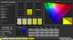 CalMAN: saturação de cores