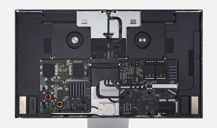 O Display do Estúdio com seu painel de 27 polegadas removido. (Fonte da imagem: iFixit)