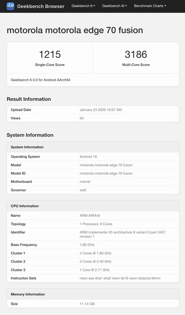(Fonte da imagem: Geekbench)