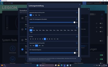 Valores de característica do modo personalizado página 2