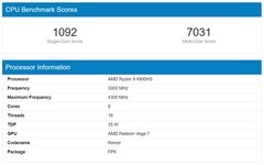 Ryzen 9 4900HS média. (Fonte de imagem: Geekbench)