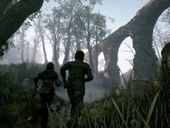 Uma imagem mostrando dois personagens de A Plague Tale: Innocence, agora com 90% de desconto no Steam.