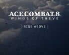 Banner de Ace Combat 8: Wings of Theve é exibido