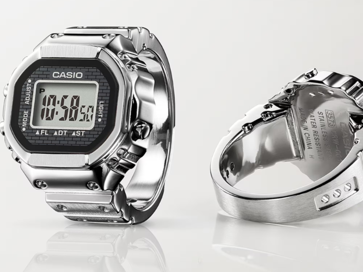 O relógio de anel da Casio CRW001-1. (Fonte da imagem: Casio)