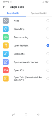 Selecionando o que o botão de ação personalizado faz. (Fonte da imagem: Sergey Tarasov - Notebookcheck)